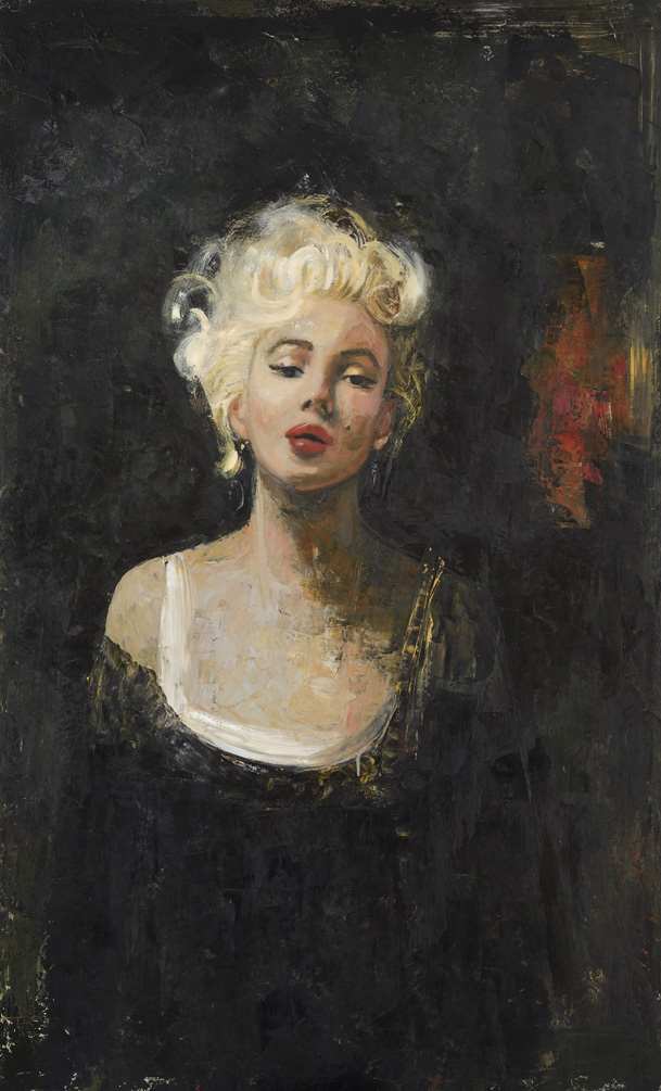 Marilyn Monroe, Oil mixed with wax, on canvas, 147x90cm